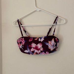 bandeau bikini top with removable straps